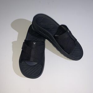 Vionic Rebound Sandals Mens Size 11.5 Black Slide Comfort Casual Shoes